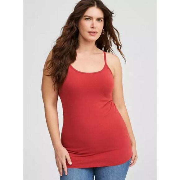 Foxy Tunic Torrid Red Orange Cami Top - Picture 1 of 6